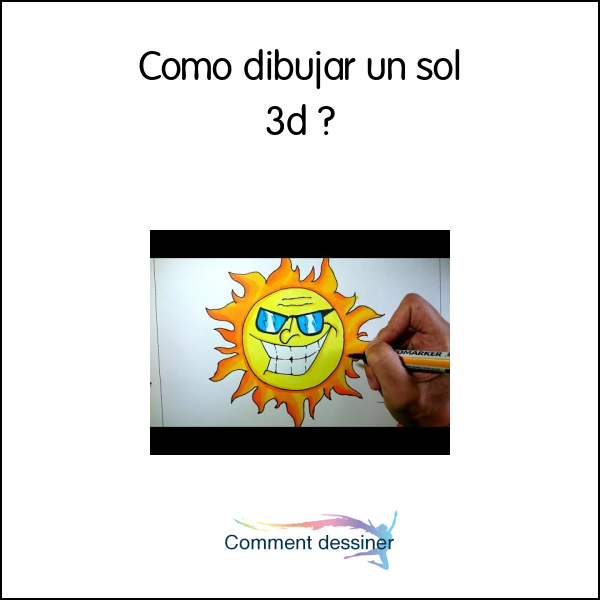 Como dibujar un sol 3d